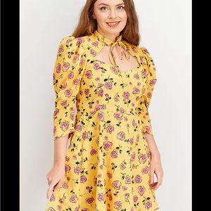 Floral yellow dress